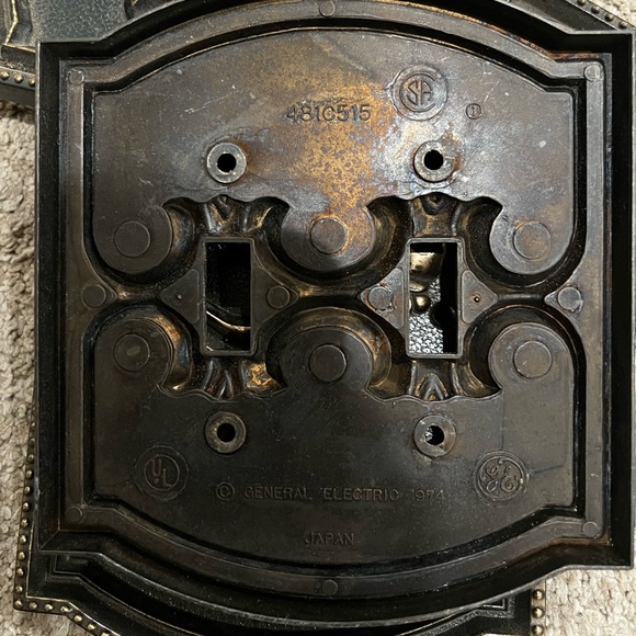 General Electric 1974 double light switch border (4) - Picture 4 of 4